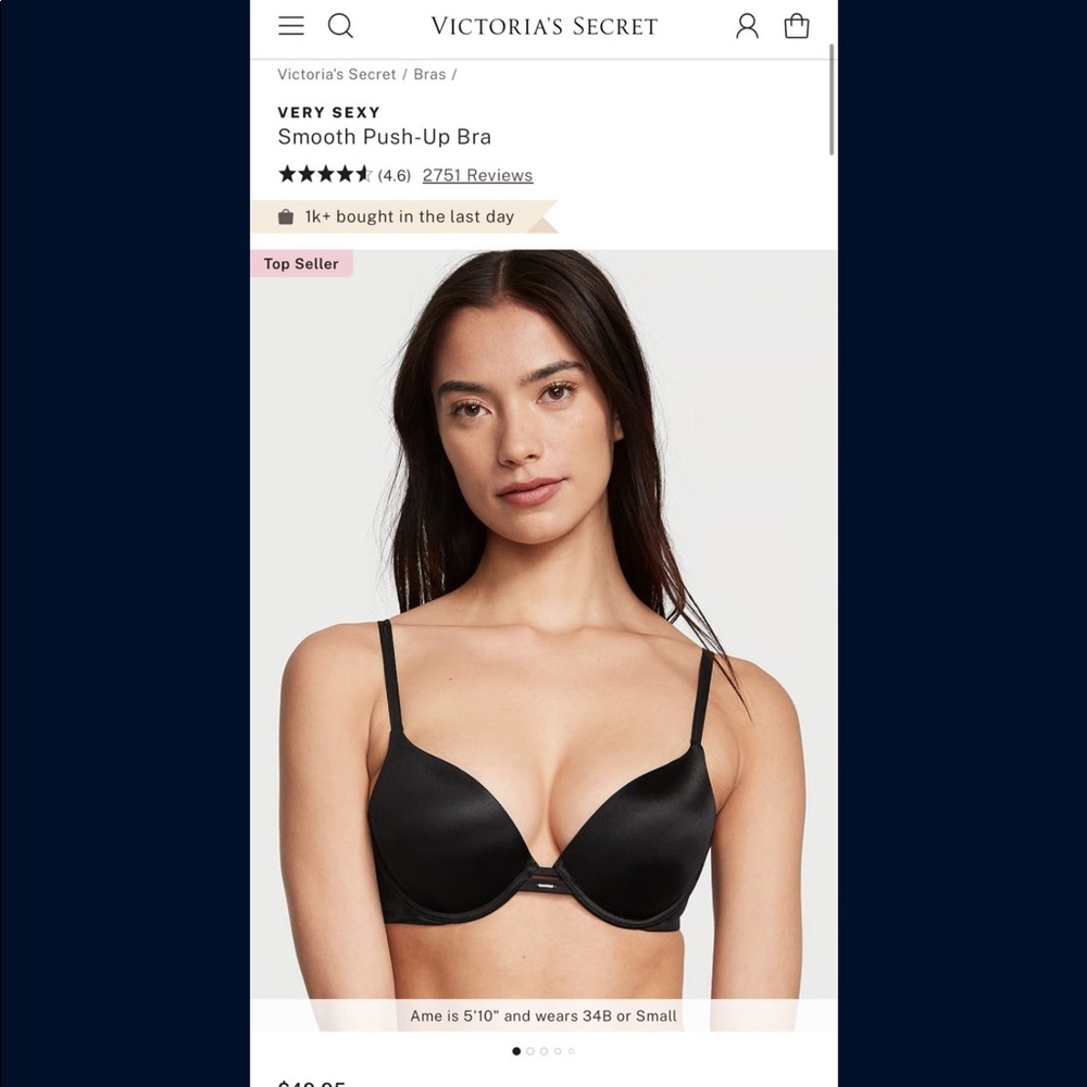 Very sexy smooth push up bra